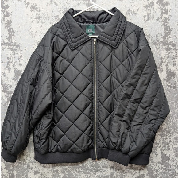 wild fable Jackets & Blazers - Wild Fable Black Quilted‎ Bomber Jacket Collared Zipper Front Women's XL